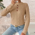 thumbnail image 6 of GUACER Pullover Sweaters for Women Strawberry Embroidered Cable Knit Cute Crewneck Long Sleeve Tops for Fall & Winter, 6 of 6