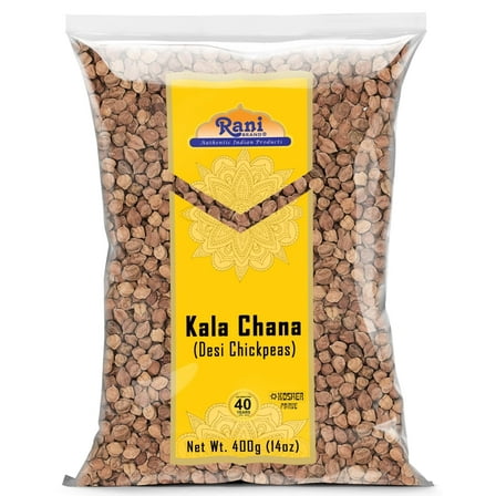 Rani Kala Chana (Desi Chickpeas Chana with skin)14oz (400g) ~ All Natural | Gluten Friendly | NON-GMO | Kosher | Vegan | Indian Origin