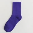 thumbnail image 2 of AWZXDE Women's Fashion Short Stockings Comfortable Socks Solid Color Breathable Comfortable Stretchable for Casual Wear Dark Purple,One Size, 2 of 3