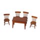 thumbnail image 3 of 5 Piezas Modelo Mobiliario Miniatura Muebles Comedor Sillas Mesa Juguetes Simulación Madera Adecuado para Niños Coleccionistas Decoración de Interiores, 3 of 9