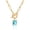 Aquamarine-March, variant on Heart Ruby Pendant Toggle Paperclip Necklace for Women Red Heart CZ Chain Pendant July Birthstone Gift Ruby Jewelry Valentine's Day Gift for Wife Girlfriend