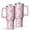Pink Breast Cancer-2, variant on Pink Breast Cancer and Love Tumbler with Handle and Lid,40oz Double Wall Vacuum Insulated Tumbler,Cups Gift for Women and Men