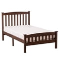 thumbnail image 2 of Ktaxon Twin Bed Frame,Solid Pine Wood Twin Platform Bed Frame, Bedroom Twin Bed with Headboard for Adults, Espresso, 2 of 8