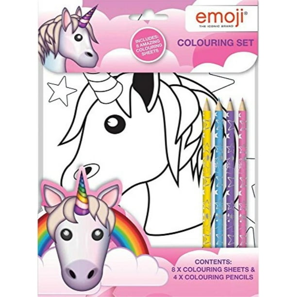 emoji unicorn colouring set kids activity pack walmart