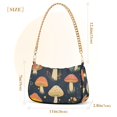 thumbnail image 3 of FORMRS Womens Shoulder Bag with Chain Strap Clutch Purse Cute Tote Handbag, Black Mushroom Pattern, 3 of 7