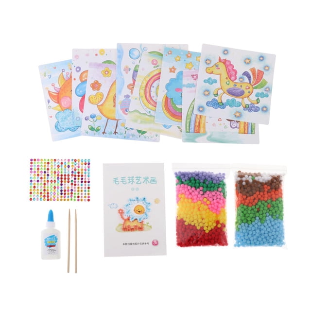 Pegatinas para ,s de pintura para pompones fotos manualidades,arte pegatinas pintura por pegatinas artes artesanía , niñas proyectos de arte niño creatividad Estilo B BLESIY Pegatinas para niños
