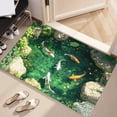 thumbnail image 3 of Vwrxbz 3D Visual Bath Mat Non Slip Crystal Velvet Optical Illusion Floor Mat Carp Fish Print Absorbent Bathroom Rug 50x80cm, 3 of 8