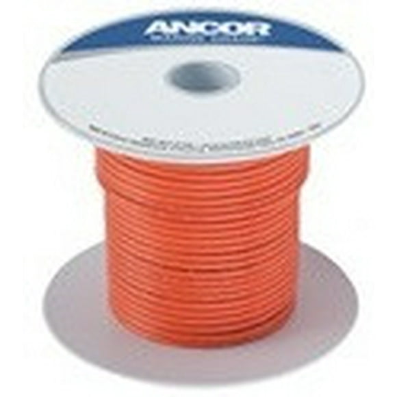 Ancor Primary Wire 104510 Marine Grade; Stranded Conductor; 14 Gauge; Orange; 100 Feet Spool; Tinned Copper Conductor/PVC Insulation; UL/CSA/ABYC/US Coast Guard Certified