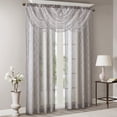 thumbnail image 4 of Diamond Sheer Embroidered Waterfall Valance Grey 38x46", 4 of 7