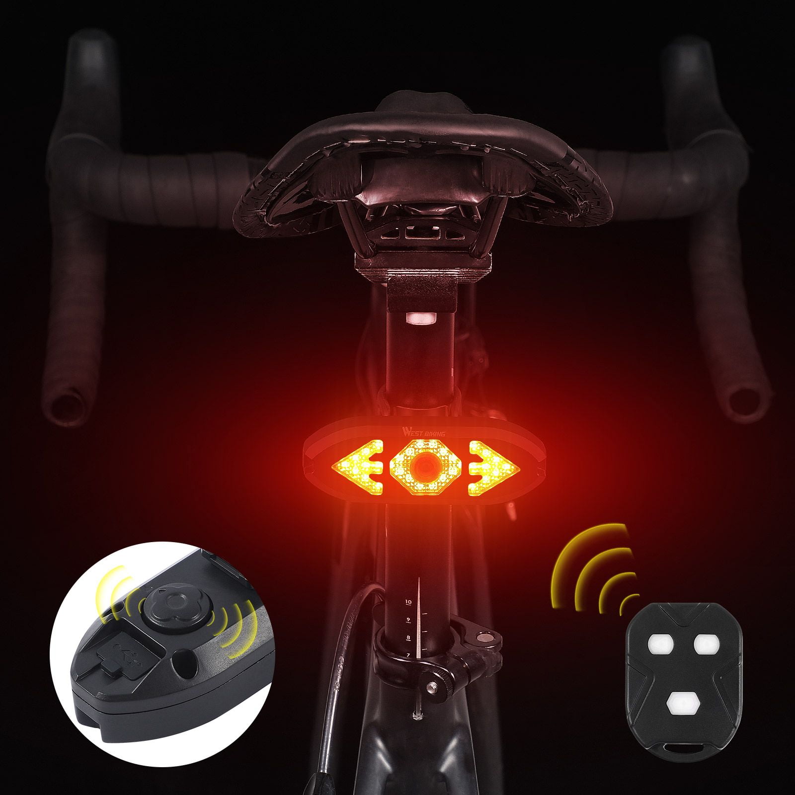 west biking bike light