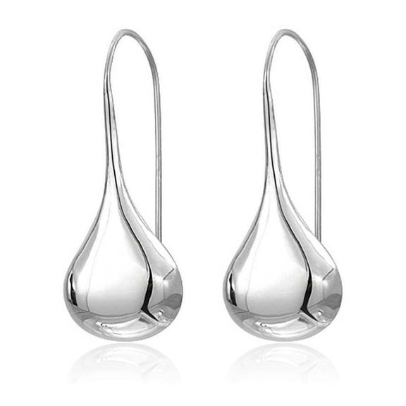 Sterling Silver Teardrop Earrings - 925 Vintage Style Drop Earrings for Women - Elegant Hook Earrings - Gift for Her - 1.25 Inch