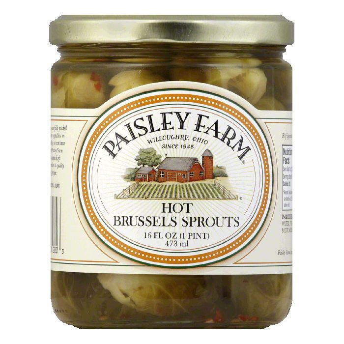 Paisley Farm Brussel Sprouts Hot, 16 OZ (Pack of 12)