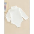thumbnail image 3 of Bagilaanoe Newborn Baby Boys Girls Rompers Tops Long Sleeve Turtleneck Bodysuit 6M 12M 18M 24M Infant One Piece Jumpsuit, 3 of 8