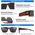 thumbnail image 6 of TINHAO Retro Square Fit Over Glasses Sunglasses for Men with Hard Case, Polarized UV400 Wear Over Prescription Glasses for Driving Fishing Hiking Outdoor, 6 of 7