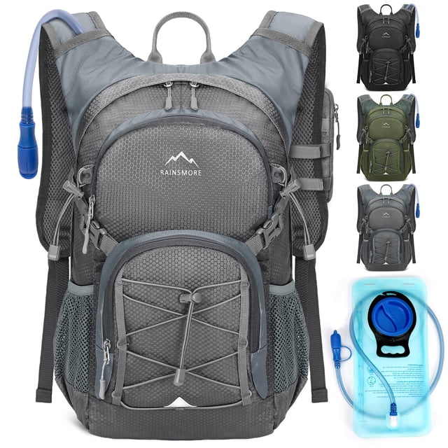 Mochila de hidratación RAINSMORE de 18 litros con bolsa de agua para senderismo