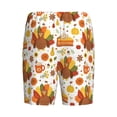 thumbnail image 7 of Daiia Thanksgiving With Turkey Mens Woven Stretch Pajama Short,Short Pajama Pants-X-Large, 7 of 7
