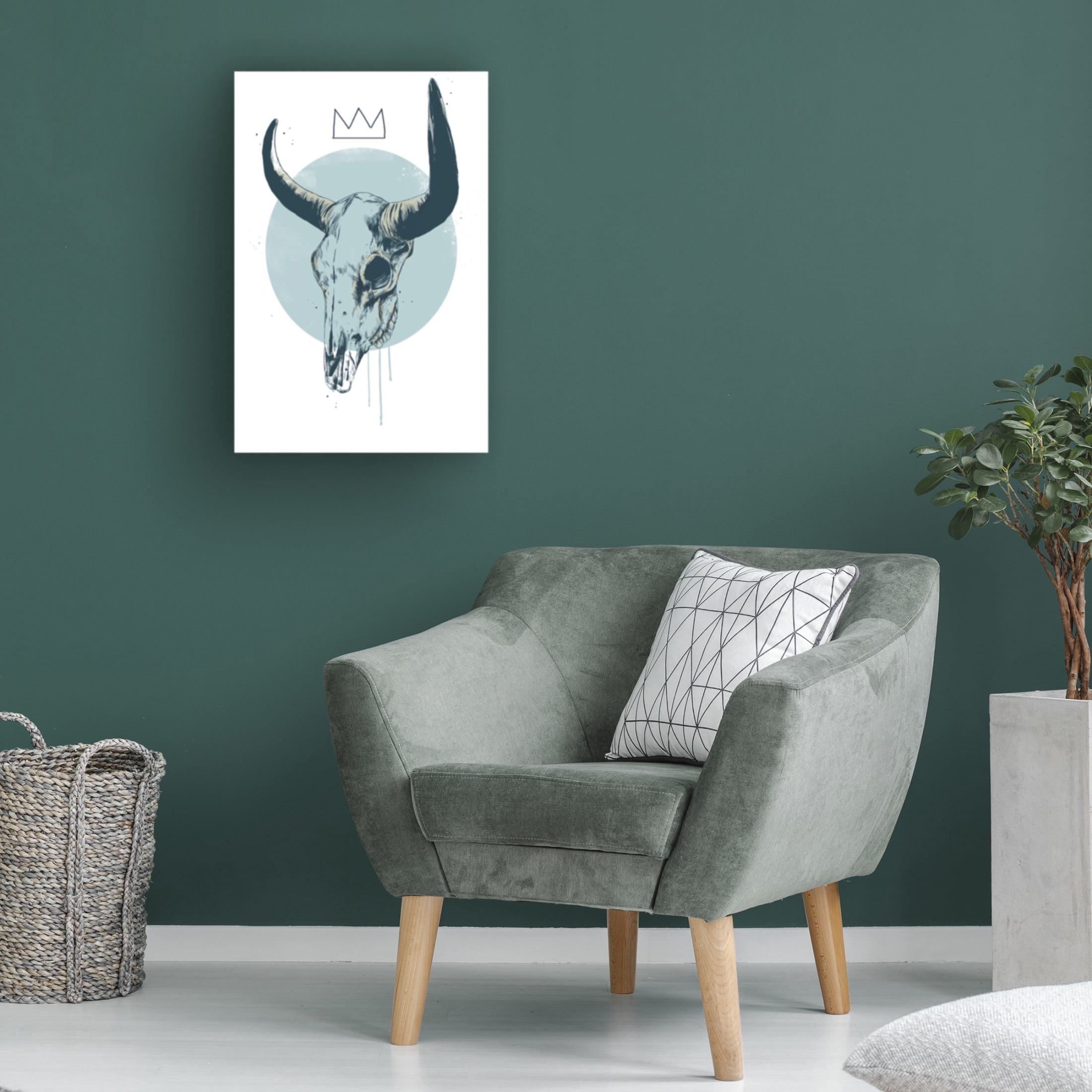 Trademark Fine Art Balazs Solti Bull skull Canvas Wall Art
