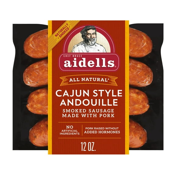 Aidells Cajun Style Andouille Smoked Pork Sausage Links, 4 Count