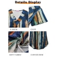 thumbnail image 5 of MOSHU Deep V Neck Womens Tops Curved Hem Shirts for Women Fashion Trendy Blouses Casual Loose Fit Tees Tops, 5 of 8