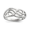 thumbnail image 6 of 925 Sterling Silver Rhodium-plated Polished Infinity Ring Size 6, 6 of 7