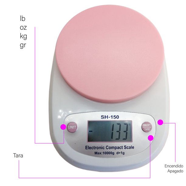 Báscula de Cocina Digital CHIC-FANTASY Recipiente Transparente 23