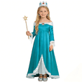 thumbnail image 6 of Guvpev G'irl's Deluxe Princess Dress, Halloween Off-Shoulder Fancy Dress Costume with Crown & Wand Accessories, Video Game Character Cosplay Outfit for Halloween Dress up & Birthday Party, 6 of 10