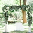 thumbnail image 6 of TETOU 1Pcs Artificial Eucalyptus Garland,6.56Ft Lush Silver Dollar Leaves Boxwood Faux Greenery Vines for Home Party Table Mantle Fireplace Holiday Sping Decorations(Green Buds), 6 of 8
