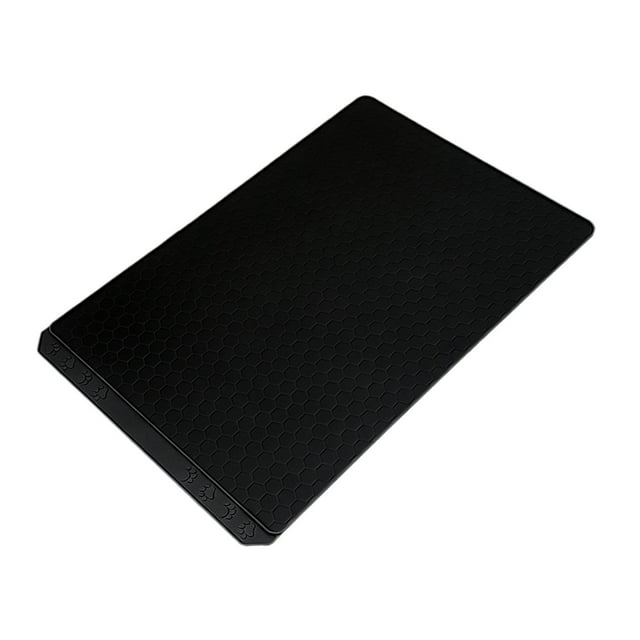 Flynix Cat Litter Mat Scatter Control Multifunctional Easy to Clean Sturdy Trapping Pad black