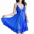 thumbnail image 6 of Soft Skin-Friendly Mesh Nightdress with Lace Trim & Adjustable Straps - Comfortable Loungewear Relaxing Camisole Dress, 6 of 6