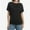 Black, variant on Womens Casual T Shirts Dolman Short Sleeve Shirts Boat Neck Ruched Tops Summer Lightweight Clothes
