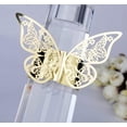 thumbnail image 5 of Zhuge 50 piezas de porta servilletas con forma de mariposa cortadas con láser: lazos para sillas, manteles y servilletas de papel (dorado), 5 of 5