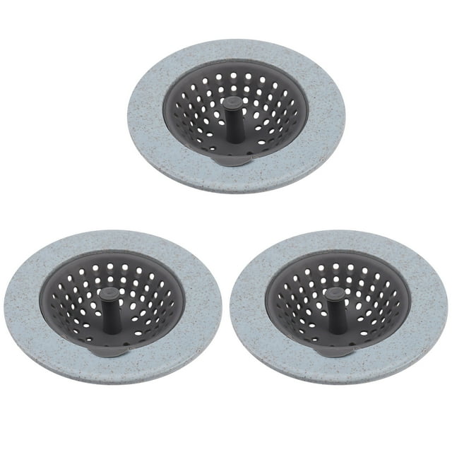 3X Tapón del de Cocina de Silicona Tapón para DesagüE de Baño Escurridor Colado Cubierta del Filtro del de Goma del Agua del Lavabo