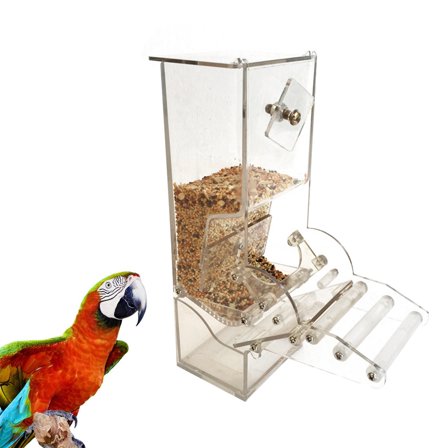 TABLETREANDS 17Pcs Bird Cage Accessory Hanging Feeder with Automatic Feeding System