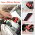 thumbnail image 5 of DEKEones 2 Pack Razor Blade Scraper with 100 Extra Blades, Plastic Handle Cleaning Scraper Tool for Removing Stickers, Labels, Decals, Adhesive, Paint & Glue from Glass, Windows, Stovetops, and Cars, 5 of 7