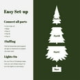 thumbnail image 3 of LuxenHome 6Ft Pre-Lit Flocked Pencil Artificial Christmas Tree with Metal Base, 3 of 9