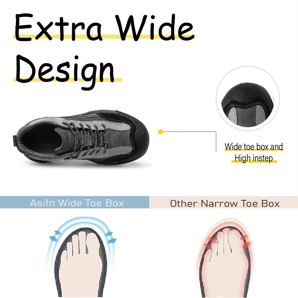 Mens Leather Outdoor Hiking Shoes Casual Breathable Sneakers Non-slip Wearable Work Shoes Comfortable Driving Shoes Gray 8 UK