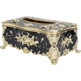 thumbnail image 4 of SHISUYAN 1Pcs European Tissue Box Black Gold Rectangular Plastic Storage For Bathroom Hotel Living Room, 4 of 8