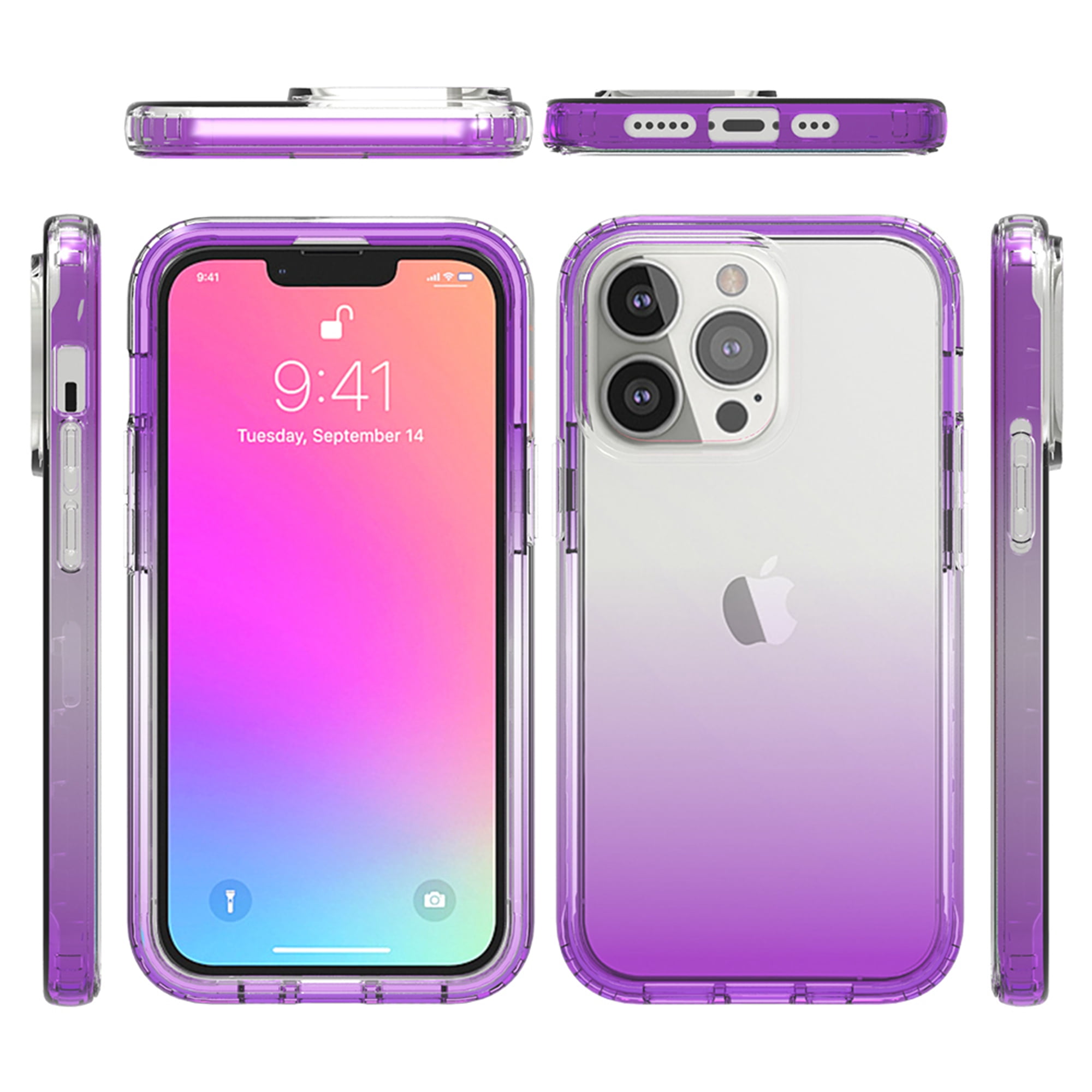 iPhone 13 Pro Max Case,Dteck Shockproof Rubber Bumper Hybrid