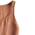 thumbnail image 5 of Roncen Débardeurs en Lin Naturel Sans Manches Basiques Été Décontractés Col Rond Blouse, 5 of 5