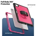 thumbnail image 2 of Allytechgroup iPad Pro 13 inch 2024 Case M4, Rotating Kickstand Shockproof Hand Strap + Shoulder Strap Drop Protection Rugged Case for Apple iPad Pro 13 Inch 2024, Rose, 2 of 12