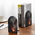 thumbnail image 5 of Naloa Fiery Black Dragon Attack 2 Pcs Bookend Large Capacity Office Book Ends for Home Office Library School Study Decoration, 5 of 8