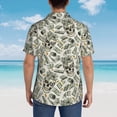 thumbnail image 4 of JUNZAN Skull with Cash Pattern Hawaiian Shirt for Men,Summer Beach Casual Short Sleeve Button Down Shirts-Small, 4 of 7