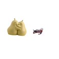 thumbnail image 5 of Dualoai Hugging Pear Book Stand Ceramic Bookend Fine Workmanship Modern Resin Bull Figurines Artwork Colorful Feng Shui Animals Sculpture Collection Statues for Living Room Desk Ornament, 5 of 8