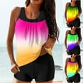 thumbnail image 6 of gakvbuo Tankini Swimsuits For Women With Boyshorts Swimwear Two Piece Bathing Suits Women Conservative Print Strappy Back Set Two Piece Swimsuits Swimdress, 6 of 6