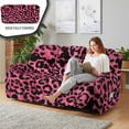 thumbnail image 4 of ZIATUBLES 8 Pieces Recliner Covers for 3 Cushion Reclining Sofa, Pink Leopard Print Soft Stretch Recliner Couch Covers with Elastic Bottom Secure Fit Furniture Protector for Living Room, 4 of 9