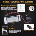thumbnail image 5 of x xotic tech LED License Plate Lights Tag Lamps Replacement Compatible with Chevrolet Camaro Bolt Corvette Equinox Traverse Impala or Buick Cadillac GMC, Error Free 6000K Xenon White, 2Pcs, 5 of 9