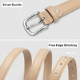 thumbnail image 5 of Timarkment 2 pcs Belts for Women with Silver Pin Buckle Skinny Leather Women Belts for Jeans Dresses, 5 of 10