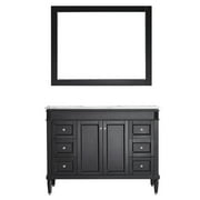 Catania 48" Vanity in Espresso with Carrara White Marble Countertop with Mirror