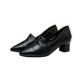 thumbnail image 2 of Summer Saving Clearance AXXD Pointed Toe Middle-Heels Thick Vintage Black Women Shoes Clearance Christmas Size 35(US:4.5), 2 of 7