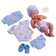 thumbnail image 1 of 8 piece Layette Baby Doll Gift Set | JC Toys - La Newborn Nursery | 14" Life-Like Smiling Doll w/ Accessories | Blue | Ages 2+, 1 of 5